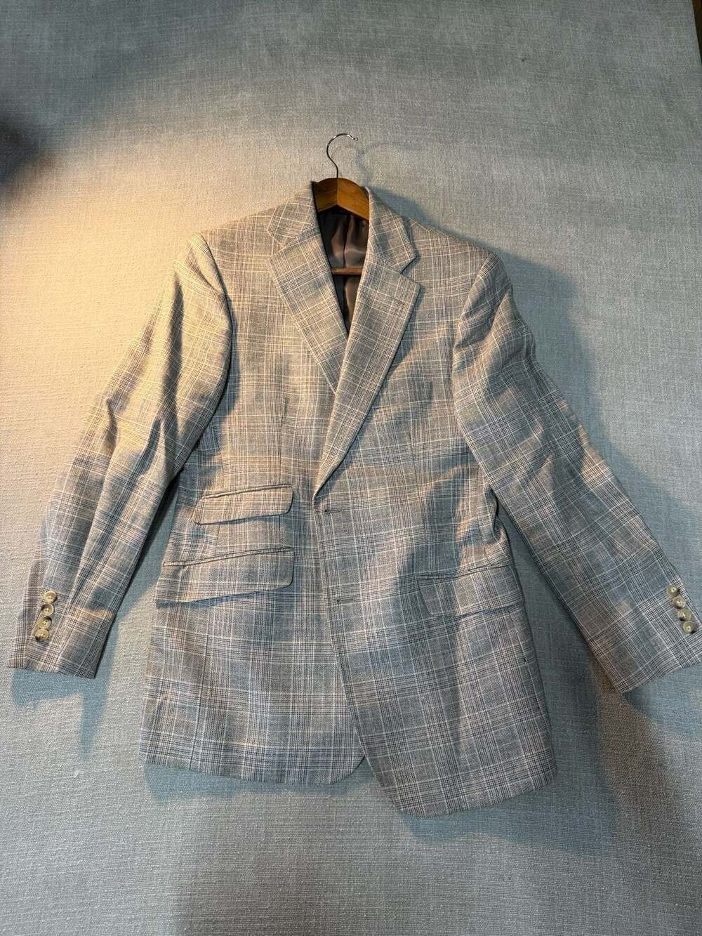 Brooks Brothers Regent Plaid Wool-Silk-Linen Sport Coat